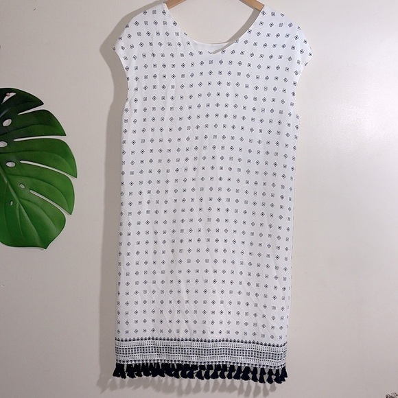 Madewell Scatterblock Tassel Dress Sz. Small - Picture 7 of 12